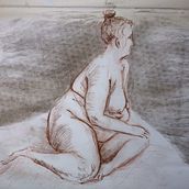 Modelo en vivo. Drawing, Figure Drawing, Pencil Drawing, and Portrait Drawing project by Mik Rod - 12.31.2019