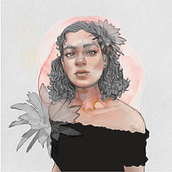My project in Illustrated Portraits with Procreate course. Een project van Digitale tekening y  Portrettekening van Nidia Mercado - 19.04.2021