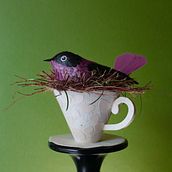 Pájaro violeta. Arts, Crafts, and Paper Craft project by Gabriela Castellanos - 04.20.2021