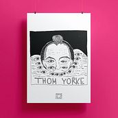 Thom Yorke . Traditional illustration project by Mariana en las formas - 10.01.2020