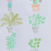 Plantas - lápices de colores. Un proyecto de Ilustración tradicional de Angela Vargas - 09.02.2021