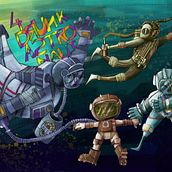 The story of the birth of 4 drunk astronauts. Traditional illustration project by Katarina Nikolic - 04.20.2021