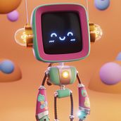 Cute Robot ❤. 3D, 3D Animation, 3D Character Design, 3D Modeling, Character Animation, Character Design, Game Development, and Video Games project by Yulia Sokolova - 04.20.2021