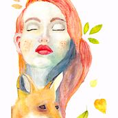 My project in Illustrated Portrait in Watercolor course. Watercolor Painting project by sievershsonja - 04.20.2021