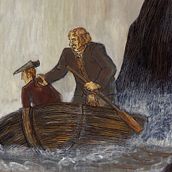 "Die tollen Männer", Robert Louis Stevenson. Un projet de Narration, Peinture gouache et Illustration traditionnelle de Jenny Gebauer - 20.04.2021