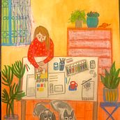Mi Proyecto del curso: Sketchbook para explorar tu estilo de dibujo. Traditional illustration, Sketching, Creativit, Watercolor Painting, Sketchbook, Gouache Painting, and Drawing project by niritkremer - 05.17.2021