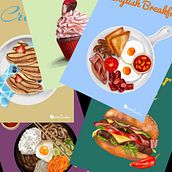 Illustracion Comida. Projekt z dziedziny Tradycyjna ilustracja i Ilustracja wydawnicza użytkownika adelacreative - 21.10.2020