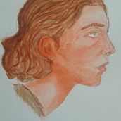 Mi Proyecto del curso: Retrato artístico en acuarela. Artes plásticas projeto de marianitatorresgomez04 - 21.04.2021