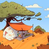 Minduim resting - a Procreate Ilustration. Un proyecto de Dibujo, Dibujo digital, Escenografía, Ilustración tradicional, Ilustración digital y Pintura digital de Mineli Silva - 14.04.2021