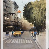 Mi Proyecto del curso: Paisajes urbanos en acuarela. Projekt z dziedziny Malowanie akwarelą użytkownika Francisca Aldunate - 22.04.2021
