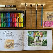 My project in Watercolor Travel Journal course, Thailande. Watercolor Painting project by Caro V. - 04.23.2021