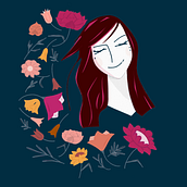 Botanical self-portrait. Un proyecto de Ilustración tradicional, Ilustración botánica, Ilustración digital y Dibujo digital de to8_nbeyond - 23.04.2021