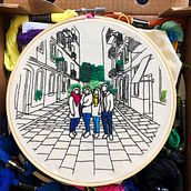 Bordado lineal basado en una foto. Embroider project by nati_vasquez_1 - 04.23.2021