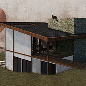 Mi Proyecto del curso: Representación gráfica de proyectos arquitectónicos. Un progetto di Architettura, Graphic design, Architettura d'interni, Interior design, Paesaggismo, Collage, Architettura digitale e Illustrazione architettonica di eduardaproenca3 - 22.04.2021