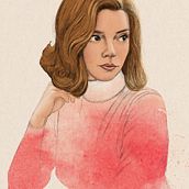 Beth, Queen’s gambit.. Portrait Drawing, Digital Drawing, and Digital Illustration project by Virginia Torres - 04.24.2021