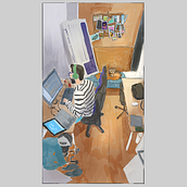 Trabajando desde casa . Digital Drawing, and Digital Painting project by Miguel Molina - 04.24.2021