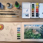 Mein Kursprojekt: Aquarellreiseheft. Painting project by sonnigreg - 04.24.2021