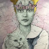 Niña filigrana con gato.  project by Gema Alvaro - 04.24.2021