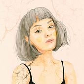Blossom. Traditional illustration, and Portrait Drawing project by Maria Ingram - 04.24.2021