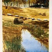 My project in  Natural Landscapes in Watercolor course. Naturalistic Illustration, and Watercolor Painting project by Claudia Martin - 04.24.2021