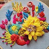 Mi Proyecto del curso: Técnicas avanzadas de bordado: puntadas y composiciones con volumen. Arts, Crafts, Embroider, and Sewing project by MÓNICA MONTORO - 04.24.2021