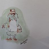 My project in Watercolor Illustration with Japanese Influence course. Traditional illustration, Drawing, and Watercolor Painting project by BlueCorvine - 04.22.2021
