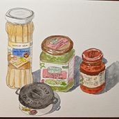 Watercolor still life. Pintura em aquarela projeto de Carmen Valero - 16.04.2021