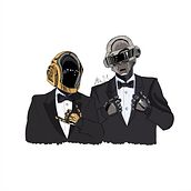 Daft Punk. Un progetto di Illustrazione tradizionale e Illustrazione digitale di Alejandro Fuentes Alonso - 17.03.2021
