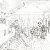 wildcats dream. Traditional illustration project by Lucas Paes Leme - 04.24.2021