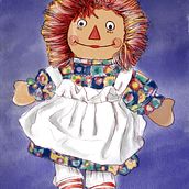 Raggedy Ann - Procreate class project. Un proyecto de Ilustración digital y Pintura a la acuarela de Sheila Asato - 24.04.2021