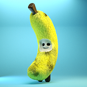Banana. 3D, 3D Design, and 3D Modeling project by Linda García Rytman - 04.25.2021