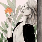 FLOR. Un proyecto de Dibujo a lápiz, Dibujo digital y Pintura a la acuarela de pat mendo - 25.04.2021