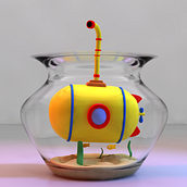Submarine One - 3D Model & Design. Un proyecto de 3D, Animación 2D, Animación 3D, Art to, Programación, Diseño 3D, Diseño de juguetes, Diseño gráfico y Modelado 3D de Fernando Vega - 15.04.2021