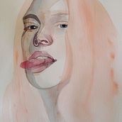 My project in Illustrated Portrait in Watercolor course. Watercolor Painting project by Anna Lignar - 04.25.2021