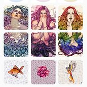 Portfolio de ilustración en Instagram Ein Projekt aus dem Bereich Traditionelle Illustration, Musterdesign und Instagram von PlastikQueen - 12.03.2021