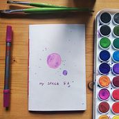 My space notebook . Traditional illustration project by patealeixo - 04.25.2021
