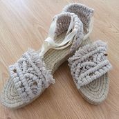 Sandalias de macramé. Macramé project by Irene - 08.08.2020