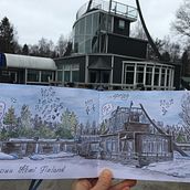 My project in Urban Sketching: Express Your World in a New Perspective course. Projekt z dziedziny Trad, c, jna ilustracja,  Malarstwo, Sketching, Stor, telling i Sketchbook użytkownika Maria Maksakova - 25.04.2021