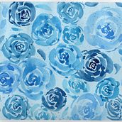 Blue Roses. Watercolor Painting project by Rhuriko Cayabyab - 04.25.2021