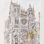 My project in Architectural Sketching with Watercolor and Ink course. Architectural Illustration project by frieha - 11.25.2024