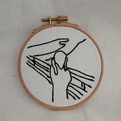 Munch. Embroider project by Patricia Font - 04.25.2021