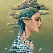 Aqua. Fine Arts, Sketching, Creativit, Drawing, Artistic Drawing, Digital Drawing, Character Design, Digital Design, Traditional illustration, Digital Illustration & Instagram project by Patricia González Bailador - 04.25.2021