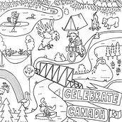 Canada Day Colouring Contest. Traditional illustration project by evilmoosemegan - 06.18.2020