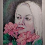 New project "Flowers of hope"Paper,A4, colour pencils(15.04.2021). Artistic Drawing project by Juli Tokarenko - 04.25.2021