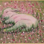"Sleeping Lamb". Un proyecto de Pintura gouache de Nathalie Flores - 12.05.2020