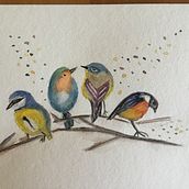 Mein Kursprojekt: Illustriere Vögel mit expressiven Aquarelltechniken. Ilustração tradicional projeto de Ulrike Stich - 26.04.2021