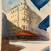 My project in Architectural Sketching with Watercolor and Ink course. Sketching project by Humphrey Carter - 04.25.2021