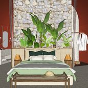 Design de Interiores: BOUTIQUE HOTEL. Interior Architecture, and Architectural Illustration project by Júlia Schneider - 04.26.2021