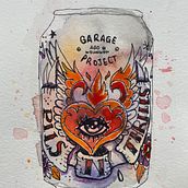 Garage Project Beer Can Watercolour. Un projet de Illustration traditionnelle de Cat Barrett - 28.03.2021