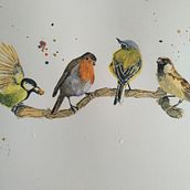 My project in Artistic Watercolor Techniques for Illustrating Birds course. Watercolor Painting project by doitsu14 - 04.26.2021